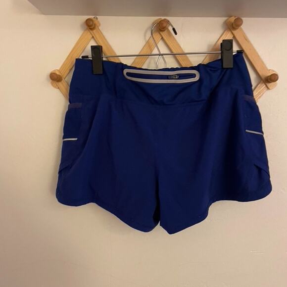 Athleta Shorts Women's Small Cobalt Blue Running Zipper Pockets Activewear - Picture 6 of 7